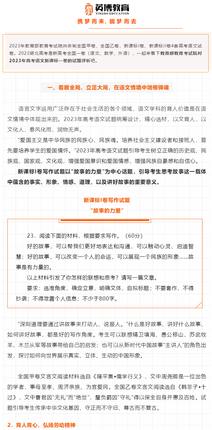 最新发布 | 教育部教育考试院：2023年高考语文新